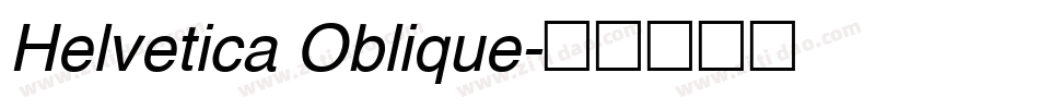 Helvetica Oblique字体转换